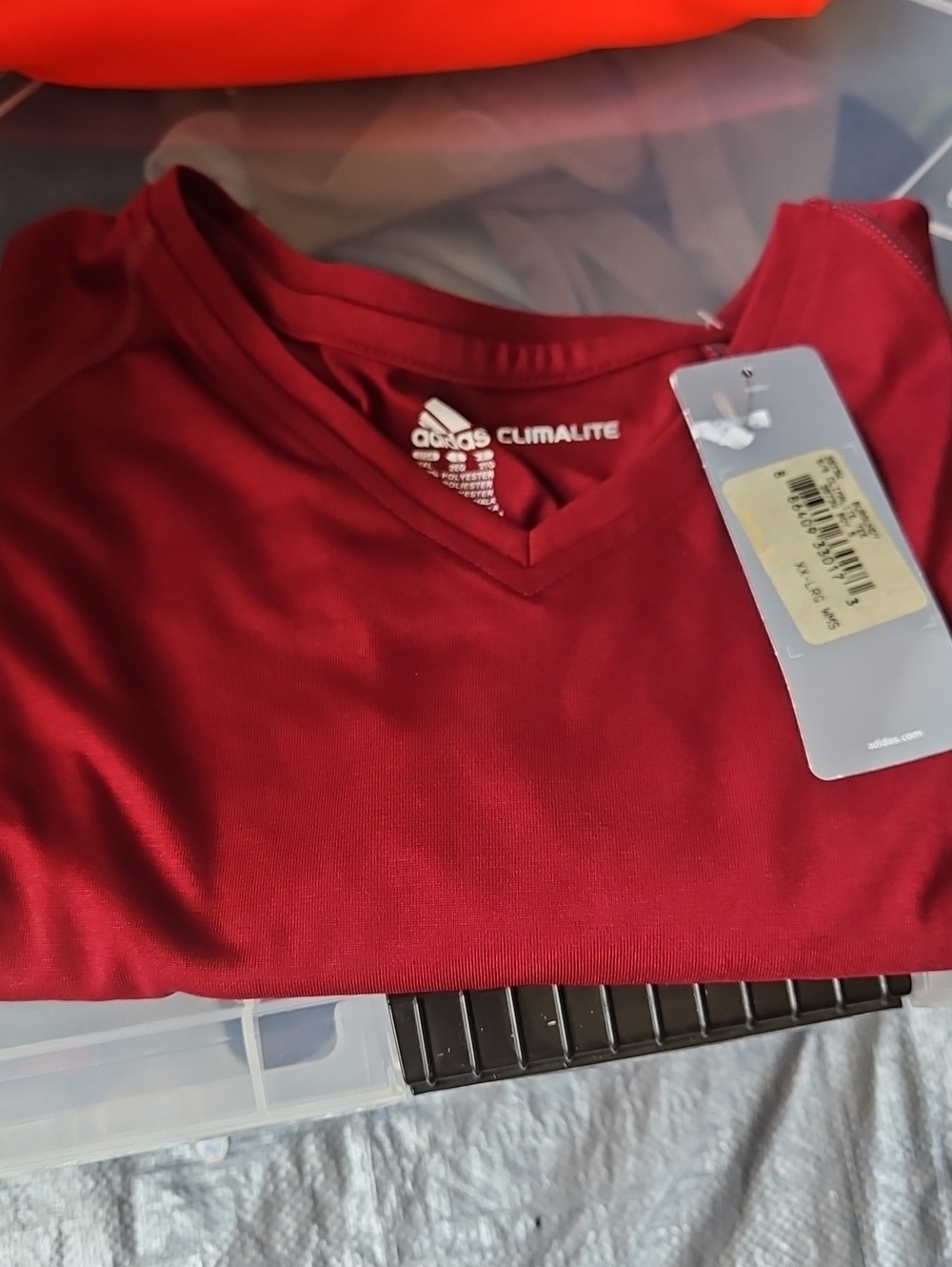 adidas Women's Climalite V-Neck Short Sleeve Tee — Maroon (14)